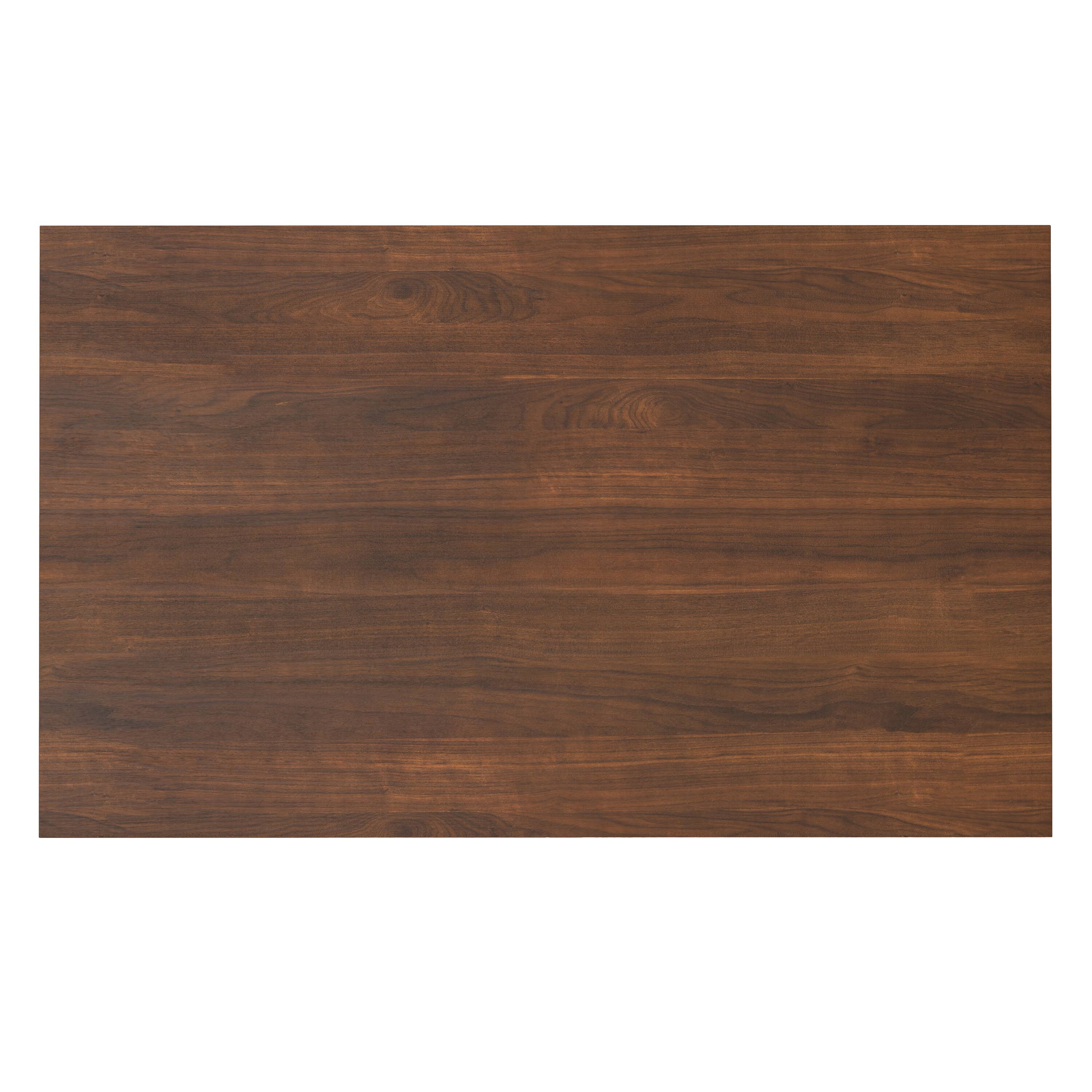 Alt View 2. Simpli Home - Hunter 66 inch x 40 inch Rectangle Industrial Dining Table in Walnut Veneer - Walnut Veneer.