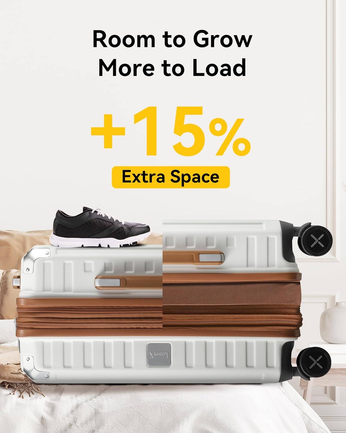 Room to Grow More to Load  
+15%  
Extra Space