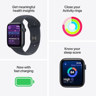 Apple Watch SE 3 (GPS) 40mm Midnight Aluminum Case with Midnight Apple Watch SE 3 (GPS) 40mm Midnight Aluminum Case with Midnight