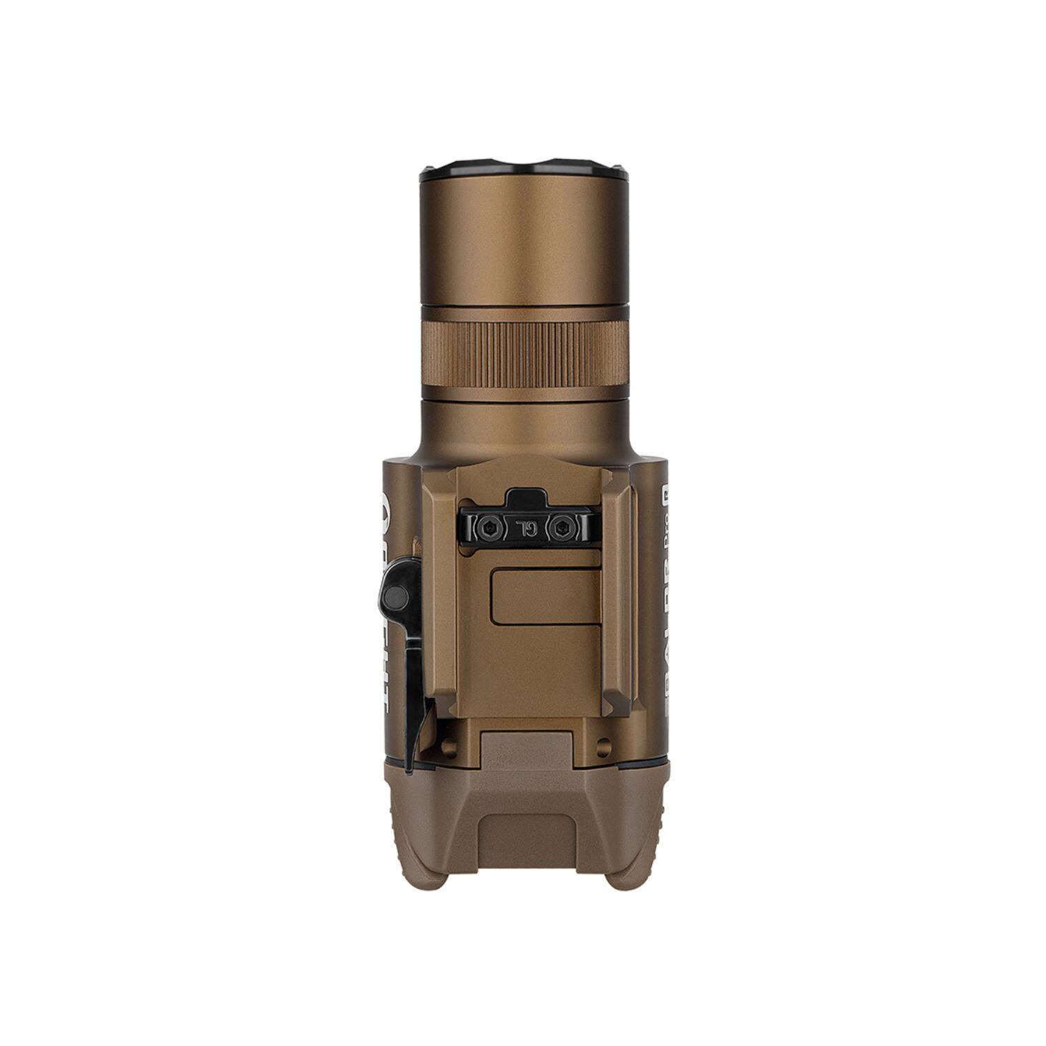 Left. OLIGHT - OLIGHT Baldr Pro R Rechargeable Tactical Light with Green Laser (Desert Tan).