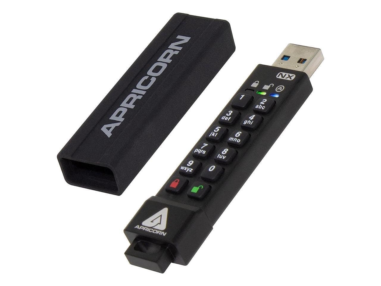 Apricorn - 256GB Aegis Secure Key Encrypted USB 3.0 Flash Drive ASK3-NX-256GB - Black