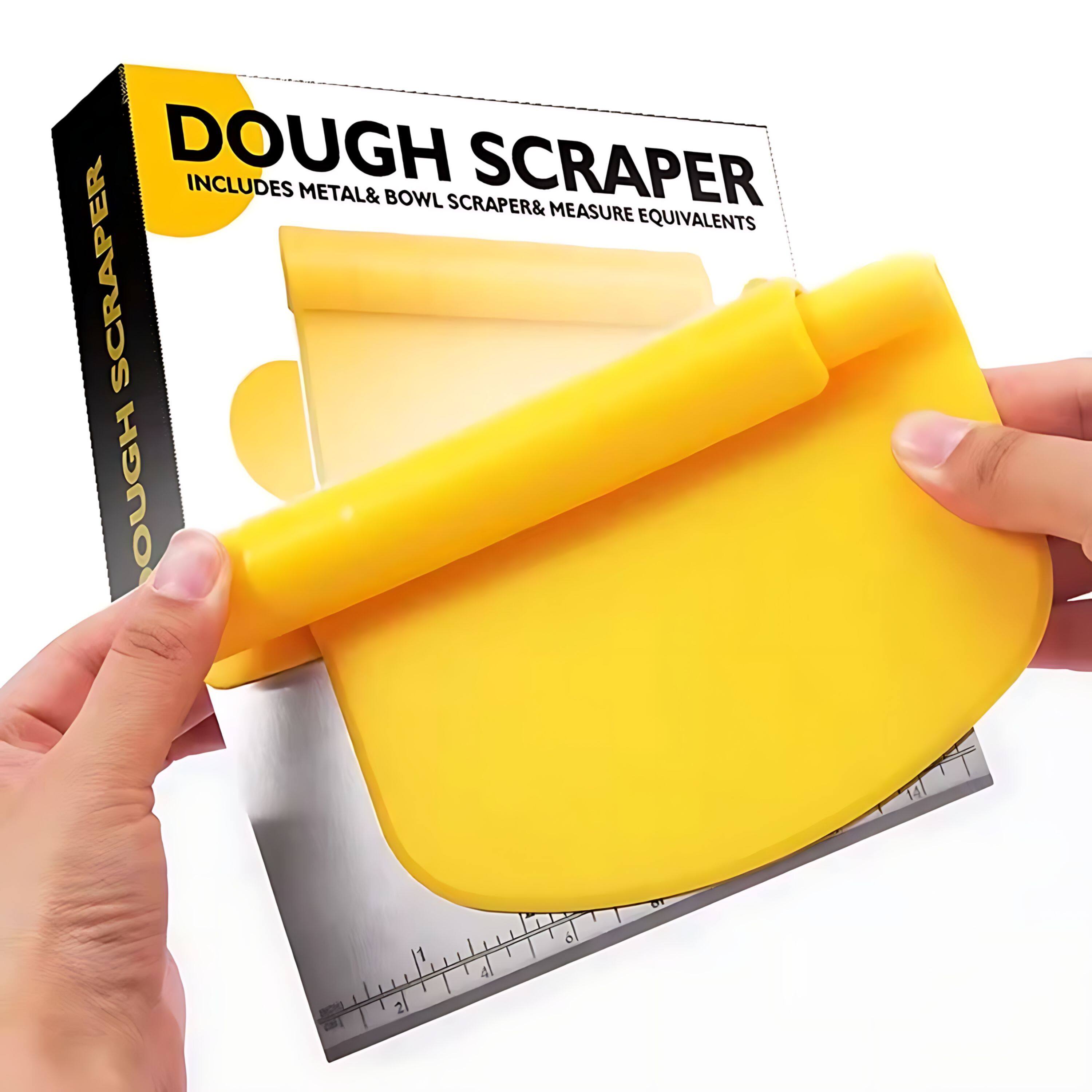 DOUGH SCRAPER  
INCLUDES METAL & BOWL SCRAPER & MEASURE EQUIVALENTS