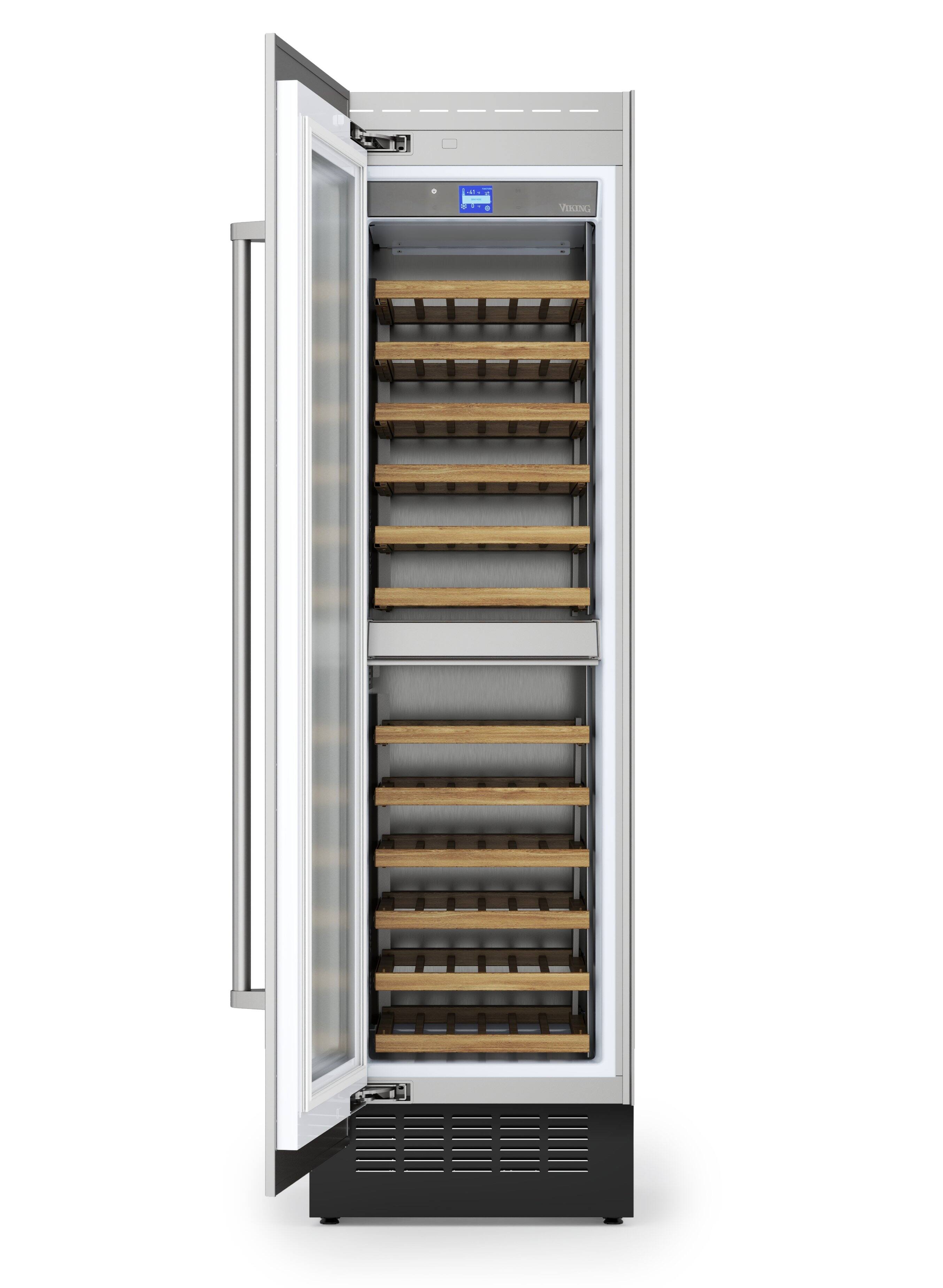 Alt View 1. Viking - 24"W 78 Bottle Wine Refrigerator with Custom Panel - Left Hinge - Panel Ready.