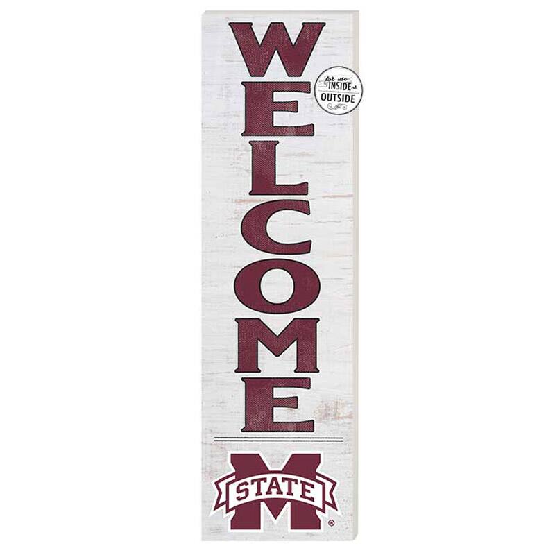Mississippi State Bulldogs 10'' x 35'' Indoor/Outdoor Welcome Sign
