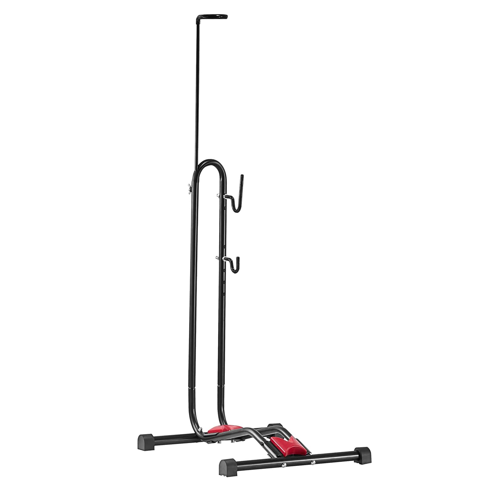 Front. VEVOR - Bike Rack, Upright Bike Stand Floor for 16 to 27.5 Inch Mountain & Road Bikes, Vertical & Horizontal Bicycle Stand - Black.