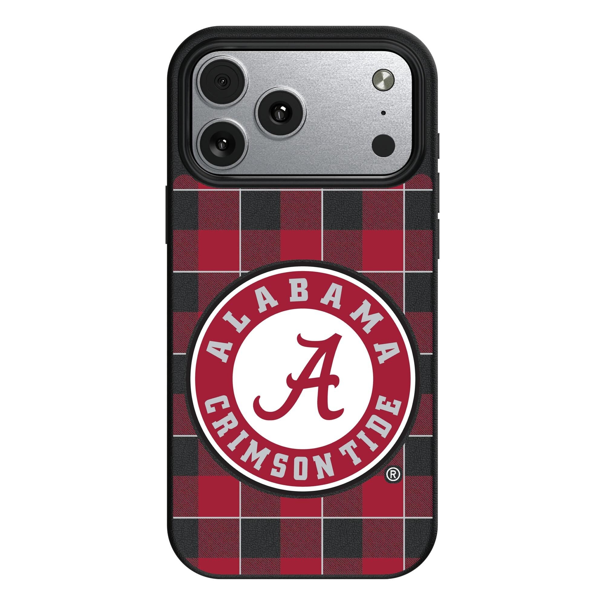 Keyscaper - NCAA - Alabama Crimson Tide Plaid Magnetic Bump iPhone Case - 17 Pro - Black price history on PriceWatchPro