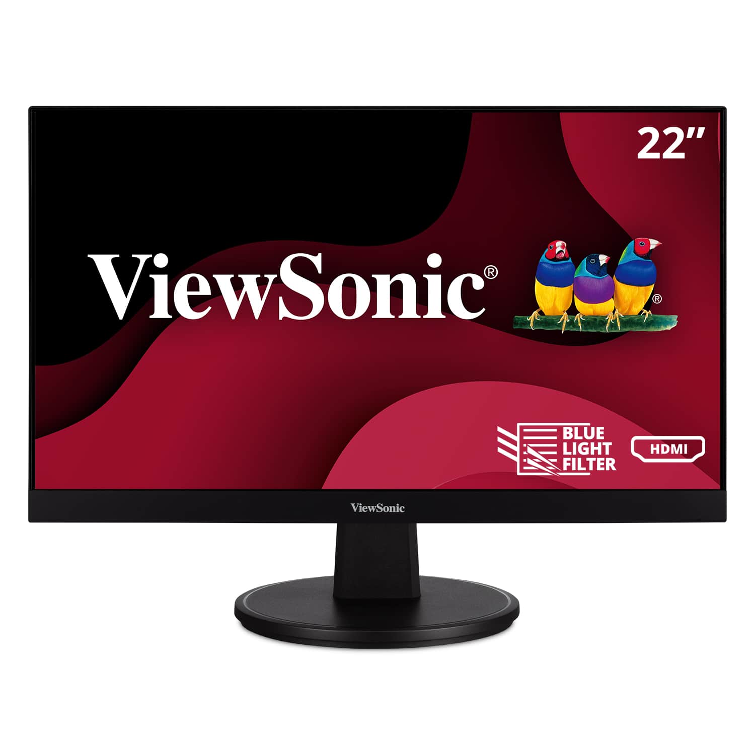 Front. ViewSonic - VA2247-MH 22" LCD FHD Adaptive Sync Monitor (HDMI, VGA) - Black.