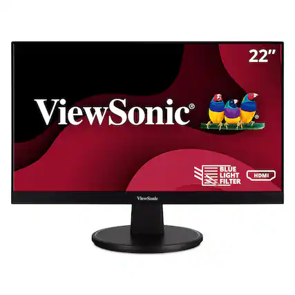 Front. ViewSonic - VA2247-MH 22" LCD FHD Adaptive Sync Monitor (HDMI, VGA) - Black.