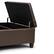 Alt View 14. Simpli Home - Harrison 36 inch Wide Transitional Square Coffee Table Storage Ottoman in Chocolate Brown Faux Leather - Chocolate Brown.