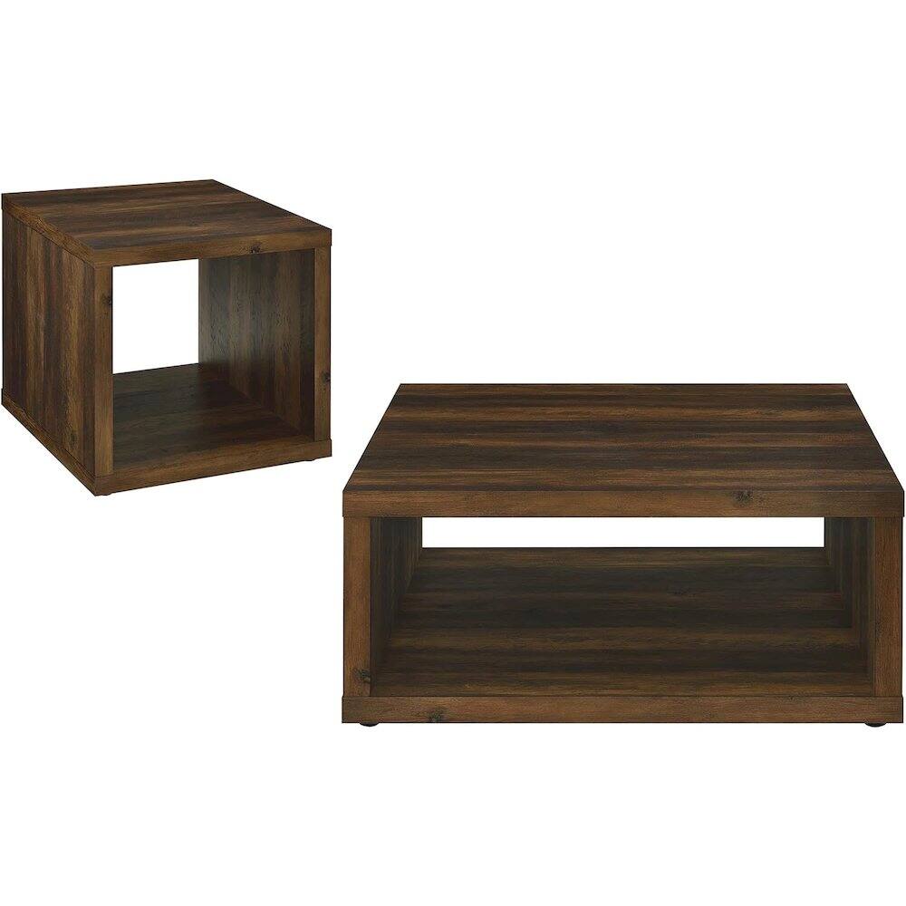 Front. Coaster Co. of America - Frisco 2-piece Coffee and End Table Set Dark Pine - Dark Pine.
