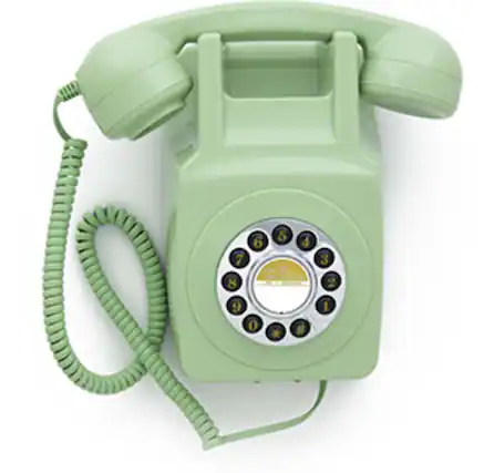 Front. PopMarket - GPO Retro GPO746WGRN 746 Wall Mount Push Button Telephone - Green - MISC ACCESSORY - Green.