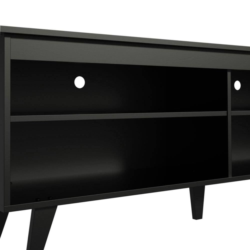 Alt View 2. Madesa - Madesa TV Stand with 4 Open Shelves and Cable Management 59"L Media Storage Living Room and Bedroom - Black - Black.