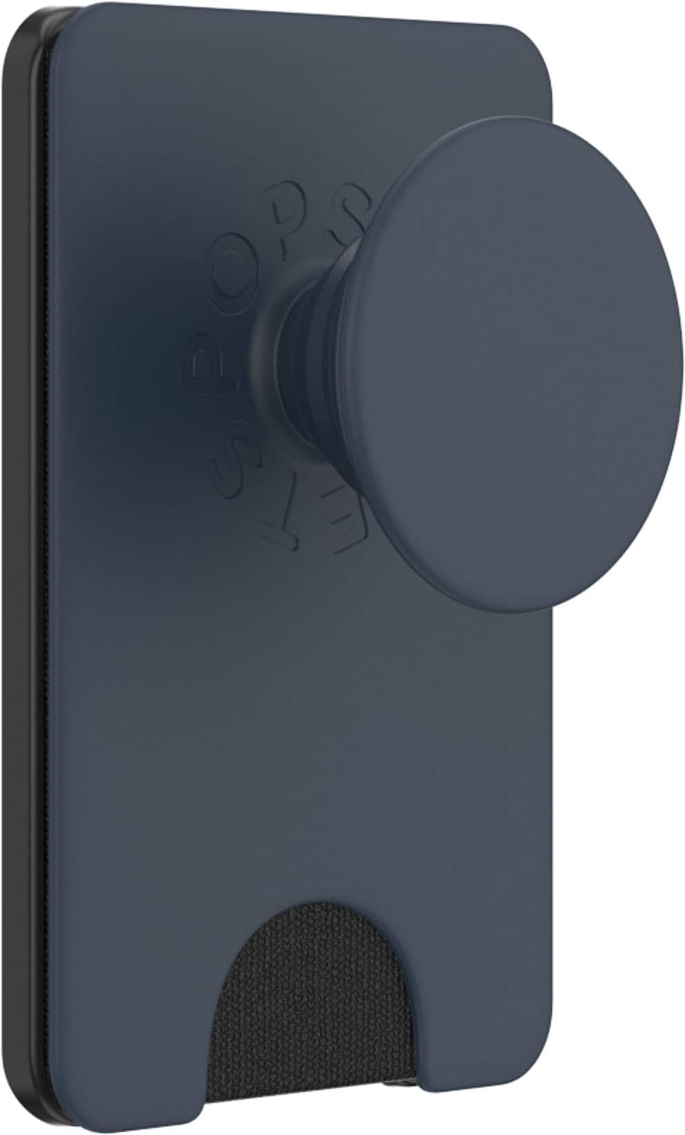 Front Zoom. PopSockets - MagSafe PopWallet+ Cell Phone Wallet & Grip, with Adapter Ring - Navy Blue.