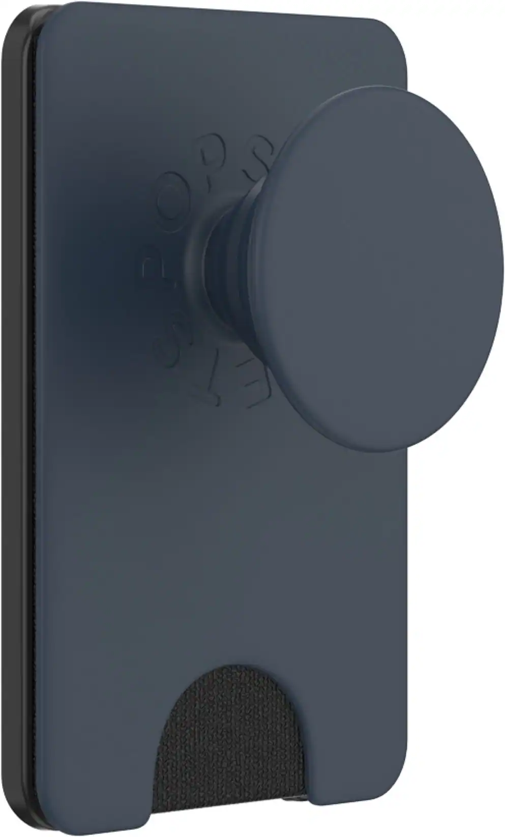 Front. PopSockets - MagSafe PopWallet+ Cell Phone Wallet & Grip, with Adapter Ring - Navy Blue.