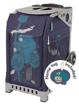 Zuca - Let's Ride Insert Bag & Sport Frame (Grey) w/ Flashing Wheels - Two-Tone