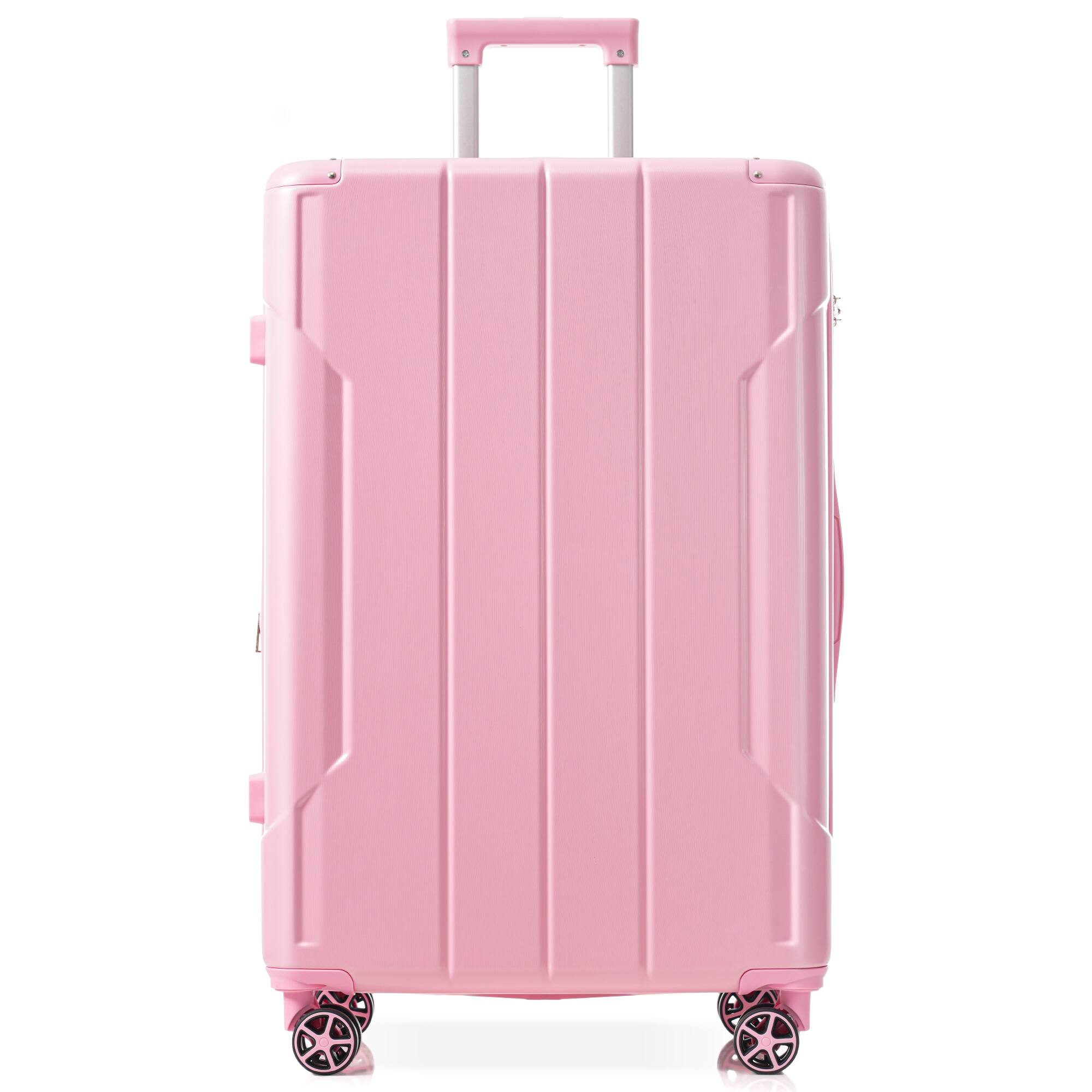 Alt View 7. Chateau Abodes - Luggage Sets 3 Piece, Expandable Hard shell ABS Suitcases Travel luggage Set with TSA Lock (20"/24"/28") - Pink.