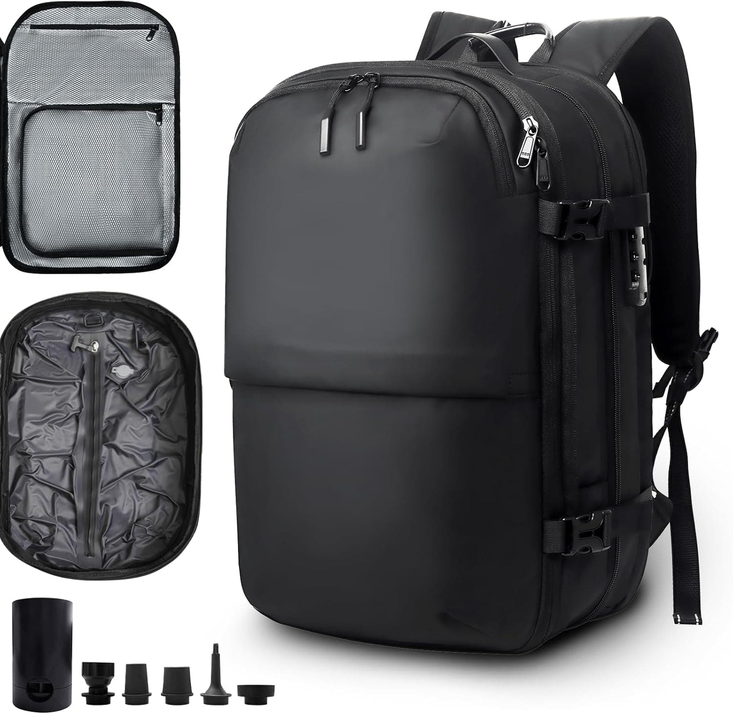 Wikistore Air Vacuum Compression Travel Backpack 60L Expandable