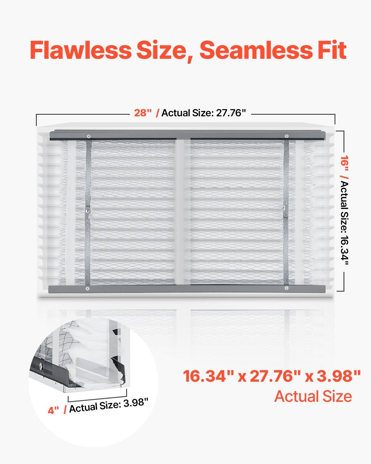 Flawless Size, Seamless Fit

28" / Actual Size: 27.76"

16" / Actual Size: 16.34"

4" / Actual Size: 3.98"

16.34" x 27.76" x 3.98" Actual Size