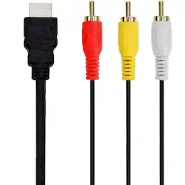 Sanoxy - HDMI Male To 3 RCA Video Audio AV Component Converter Adapter Cable HDTV 1080 - Black