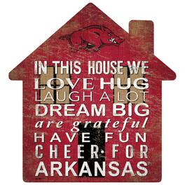 Fan Creations - Arkansas Razorbacks 12'' Team House Sign - Multicolor