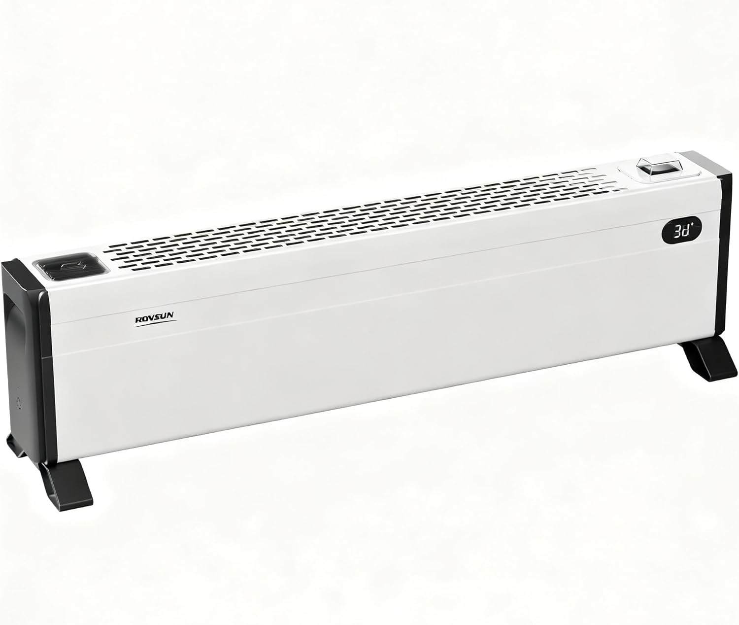 Front. Winado - 32'' Electric Baseboard Heater with  Button Control, 1500W Space Heater with Built-in Humidifier,  Tip-Over Protections - White.