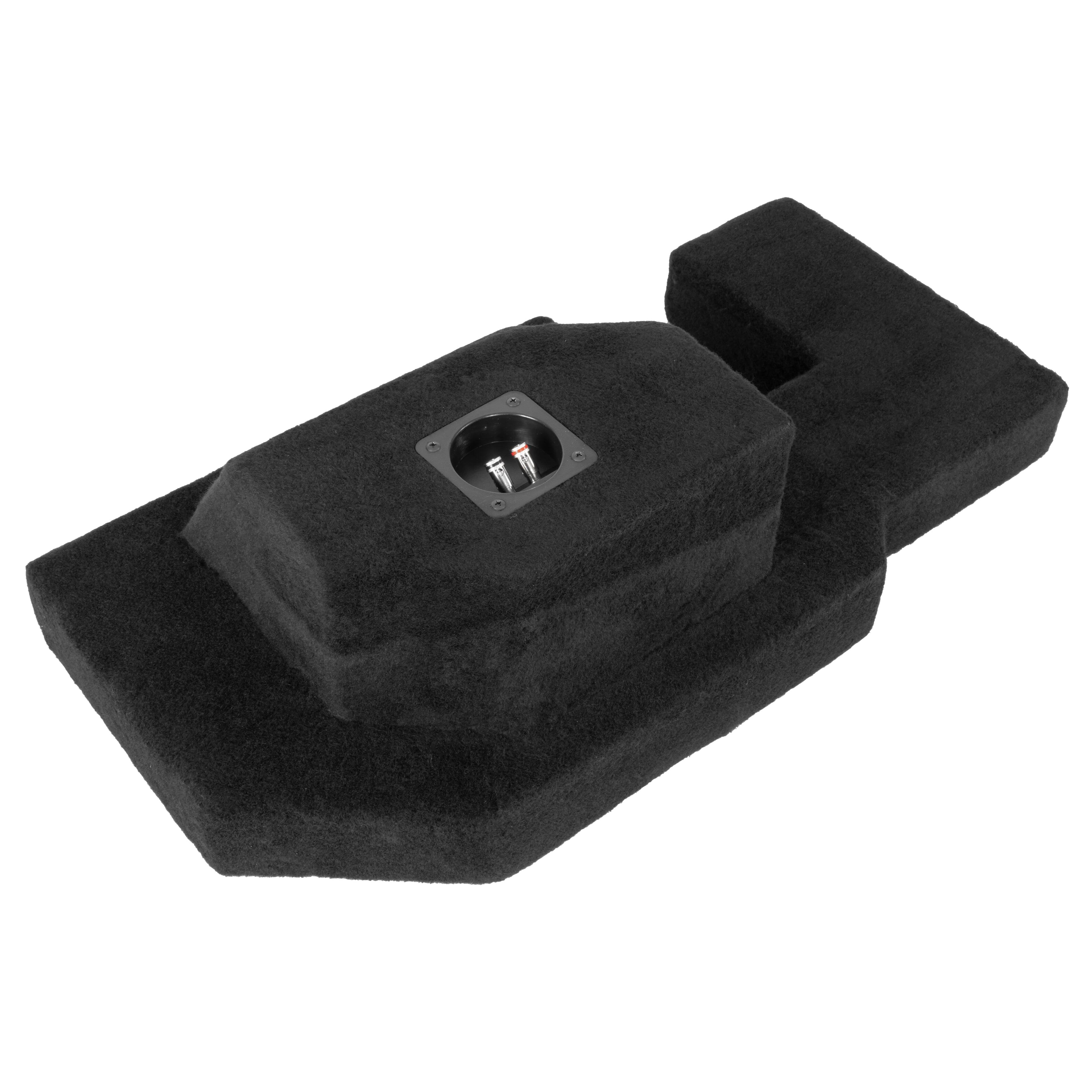 Alt View 2. NVX - Custom Fit 350W RMS Single 10in Sealed Loaded Subwoofer Enclosure for 2002-2018 Ram Quad and Crew Cab Trucks.