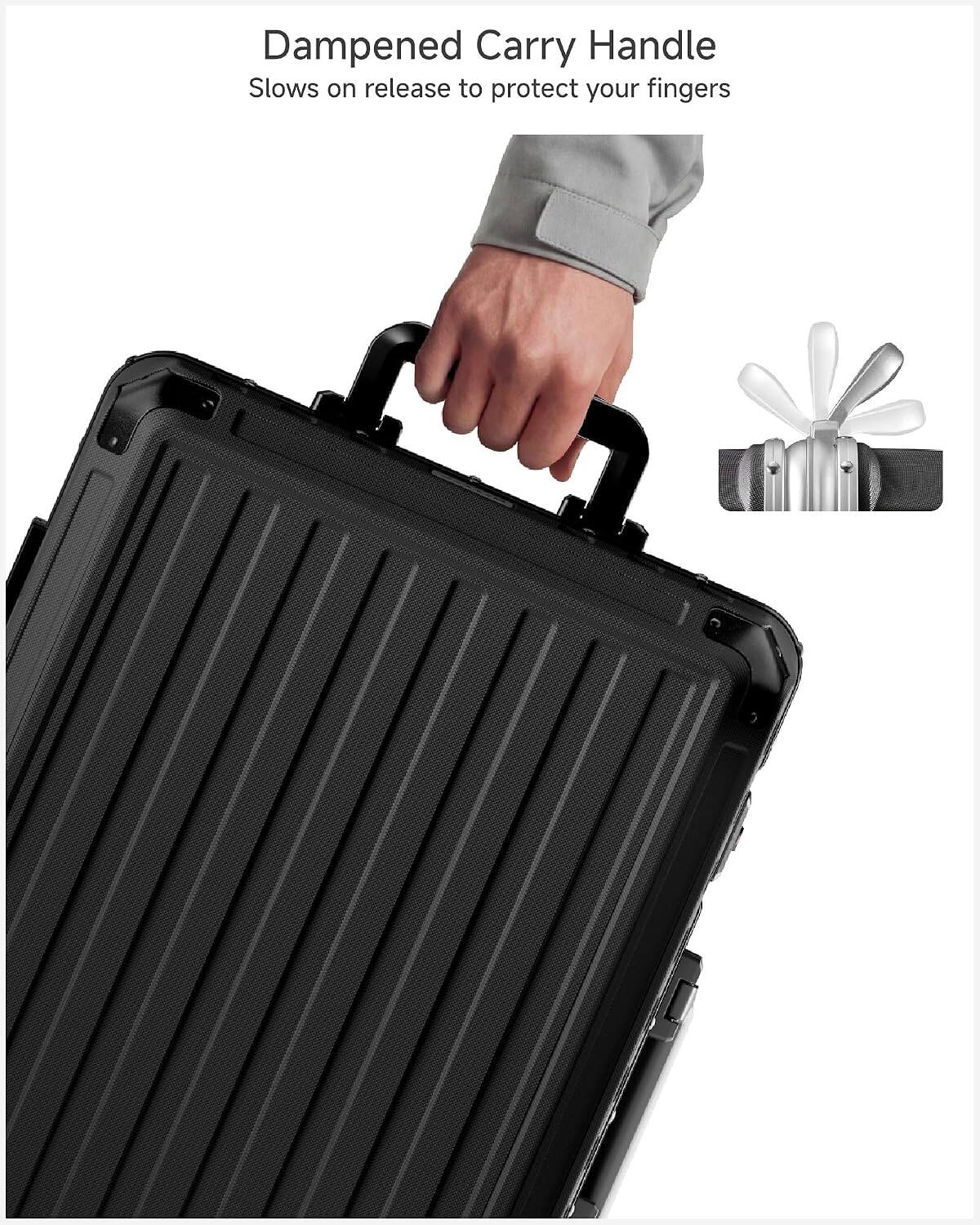 Dampened Carry Handle Slows on release to protect your fingers