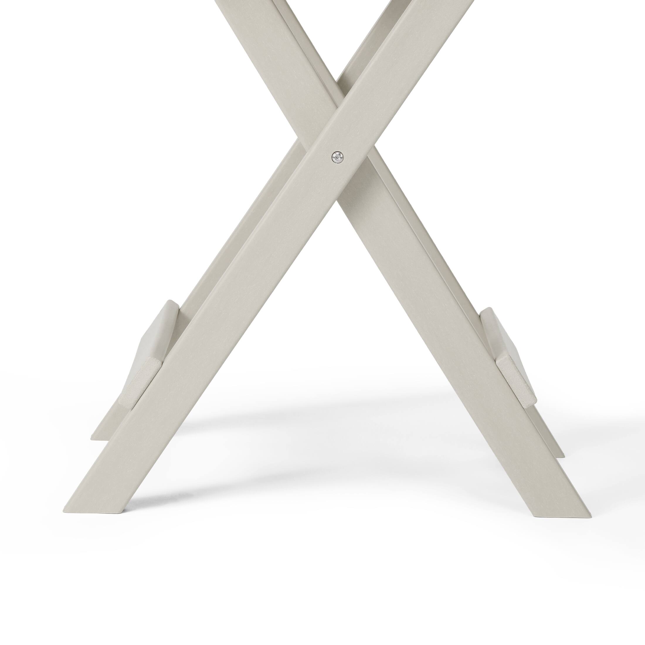 Alt View 6. WestinTrends - WestinTrends Malibu HDPE Outdoor 24.5 Inch Round Portable Folding Patio Dining Table - Sand.
