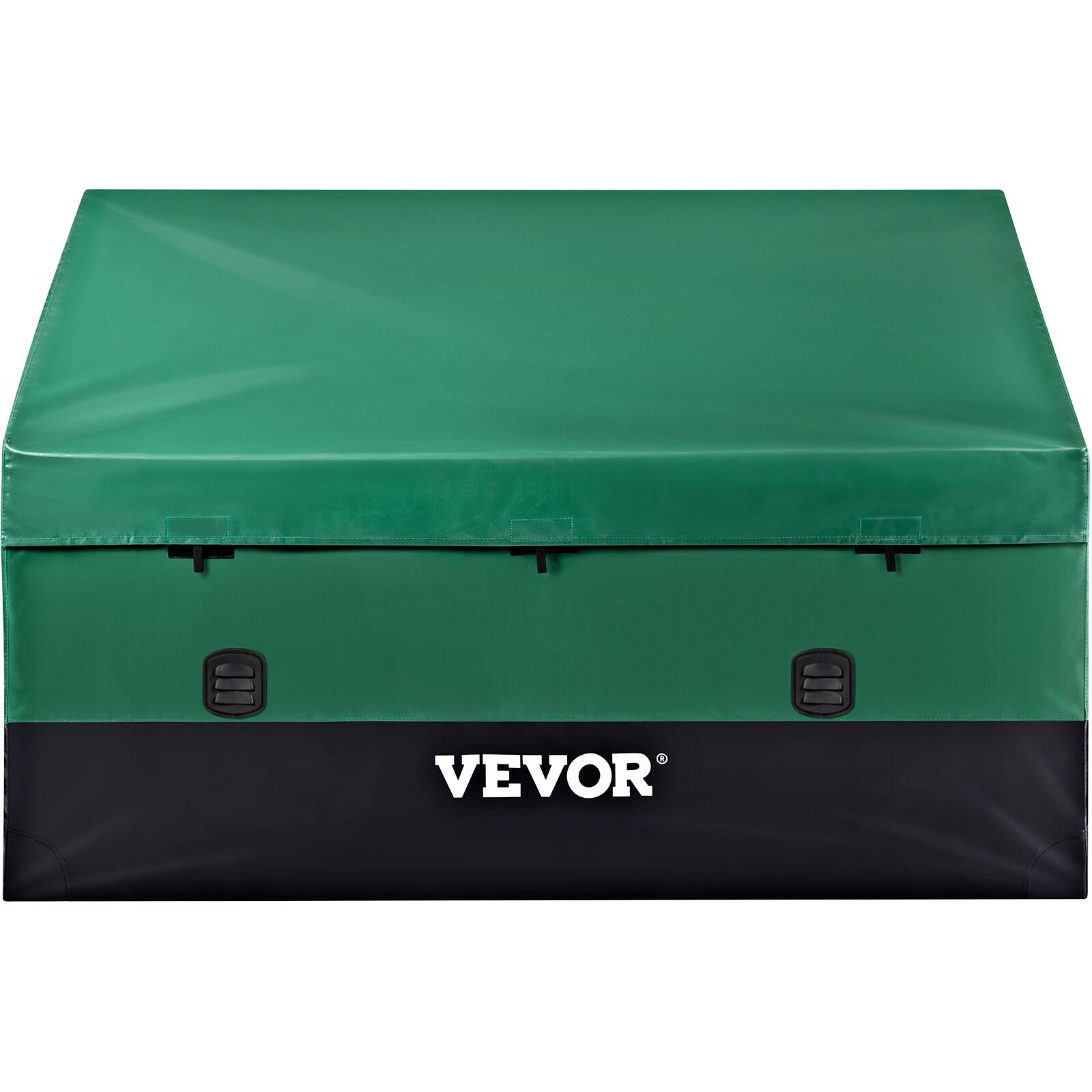 Alt View 5. VEVOR - Outdoor Storage Box, 230 Gallon Waterproof PE Tarpaulin Deck Box with Galvanized Frame,All-Weather Protection & Portable - Brown, Black.