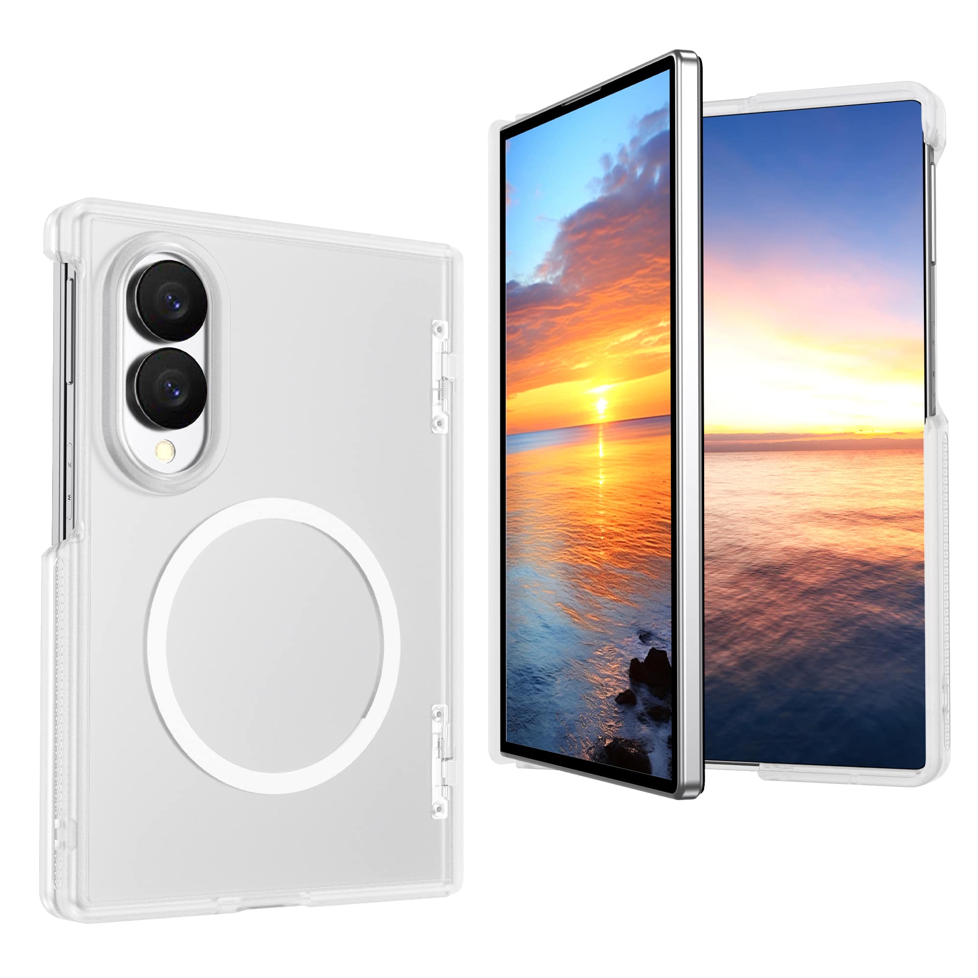 Dteck - Magnetic Matte Case for Samsung Galaxy Z Fold8 with Hinge Protection,Slim Hard PC Back Cover,No Front Frame Shell - Matteclear price history on PriceWatchPro