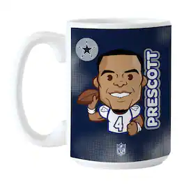Logo Brands - Dak Prescott Dallas Cowboys 15oz. Player Caricature Mug - Multicolor