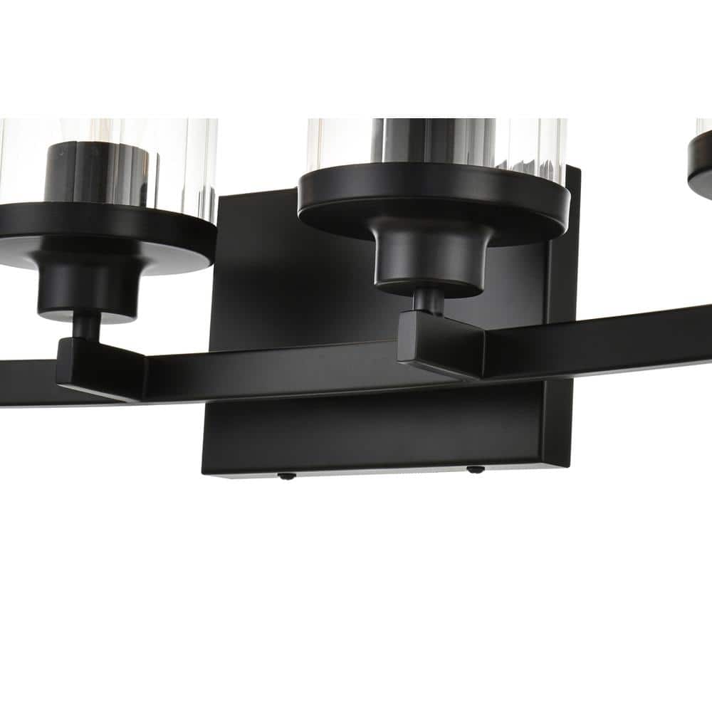 Living District - Saanvi 4 light Bath Sconce - Black And Clear price history on PriceWatchPro