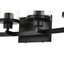 Living District - Saanvi 4 light Bath Sconce - Black And Clear
