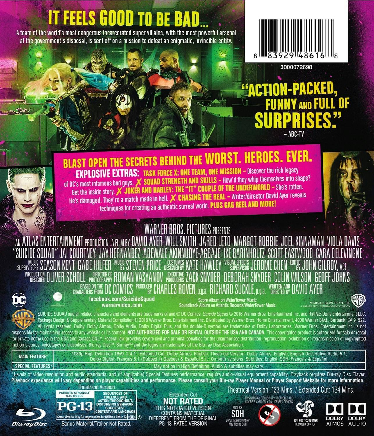 Back. Suicide Squad [Blu-ray].