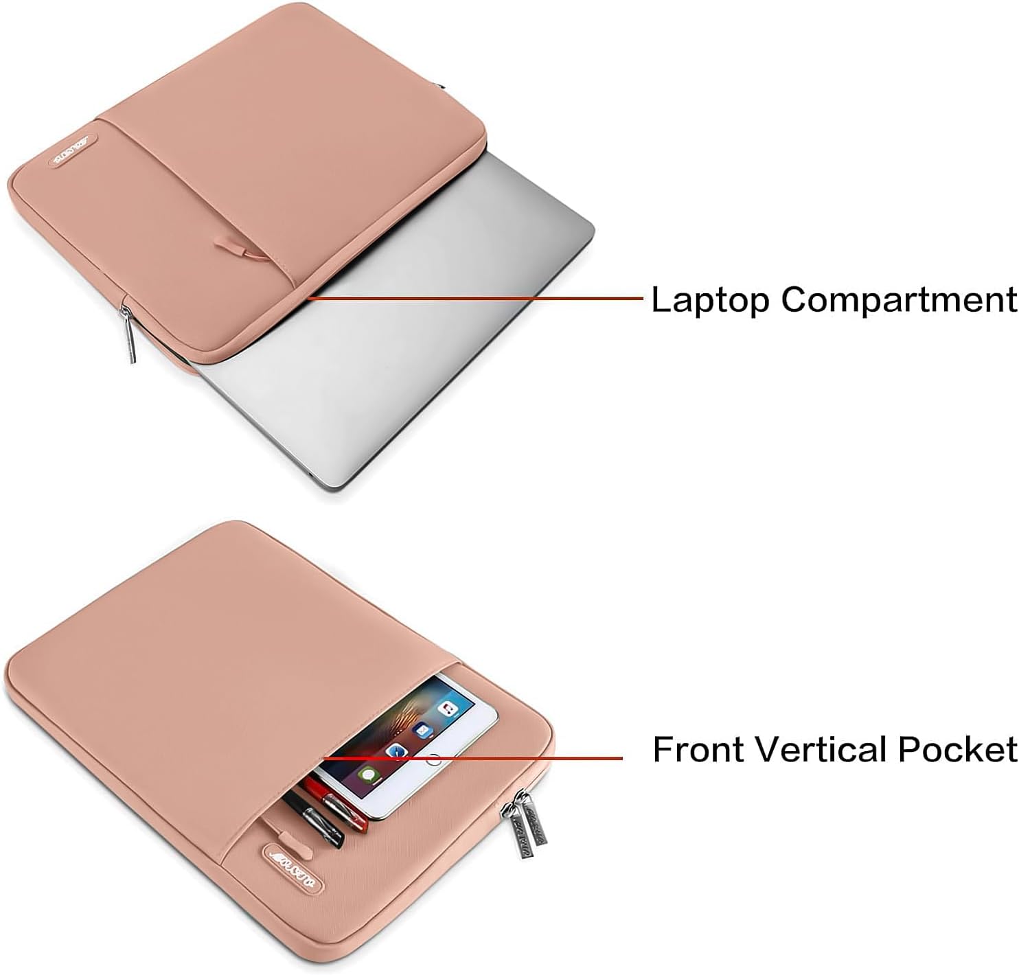 Laptop Compartment  
Front Vertical Pocket