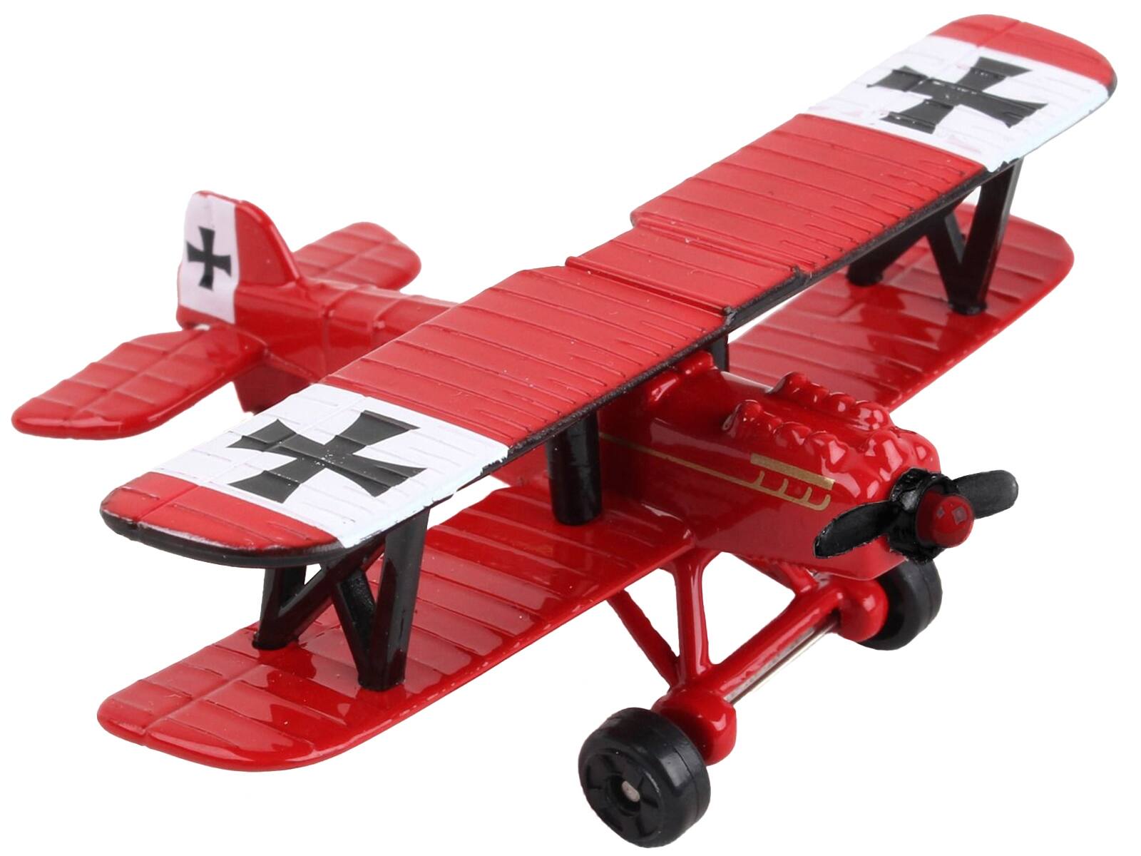 Left. Runway24 - Royal Aircraft Factory S.E.5 Fighter Aircraft Red "Red Baron Livery" with Runway Section - Red.