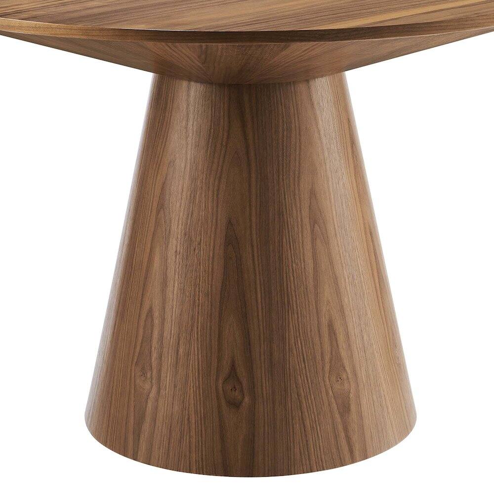 Alt View 3. Modway - Provision 47" Round Dining Table - Brown.