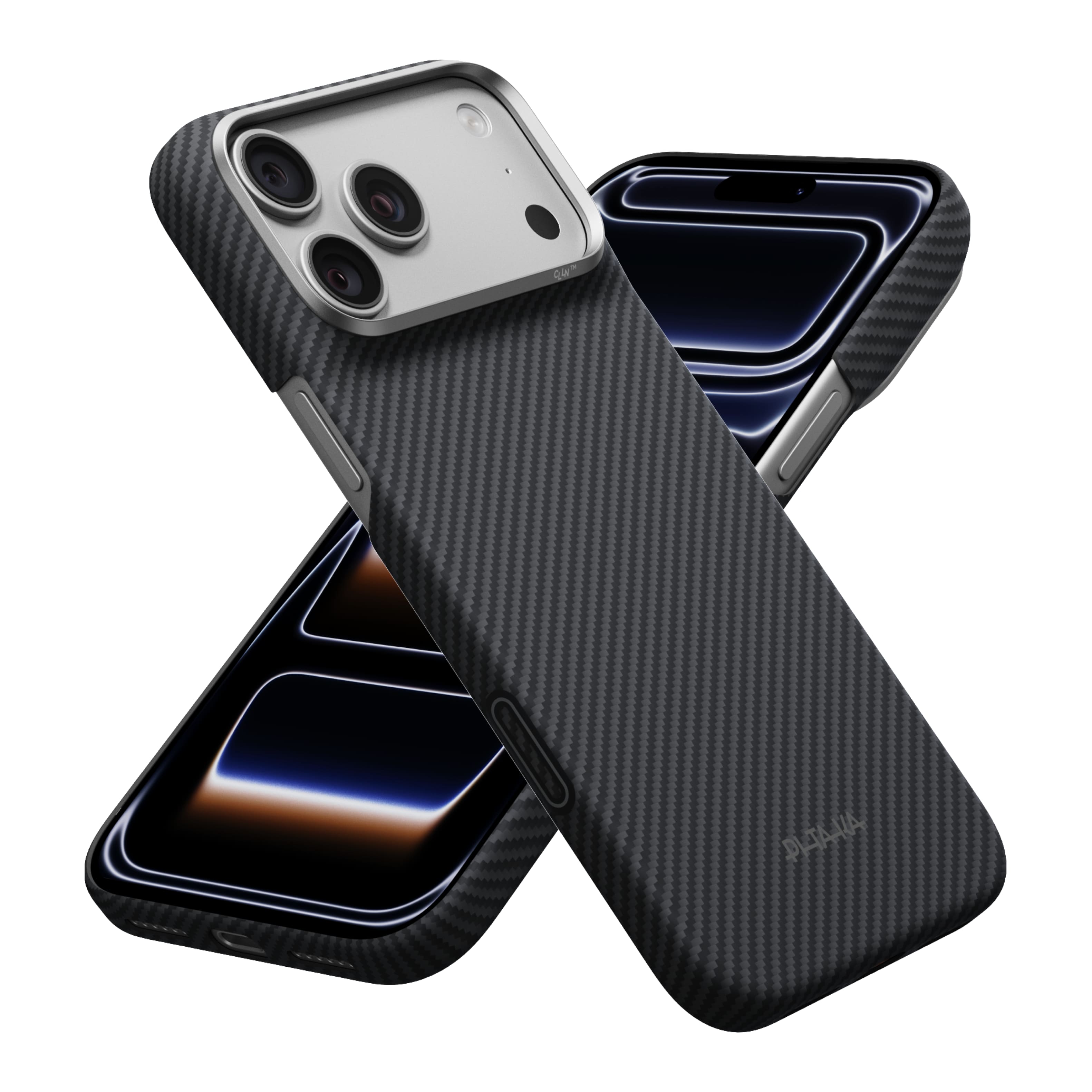 Pitaka - Ultra Slim Case for iPhone 18 Pro Max / iPhone 17 Pro Max, Aramid, MagSafe Compatible, Caseless Feel, Camera Control - Black Grey (Twill)