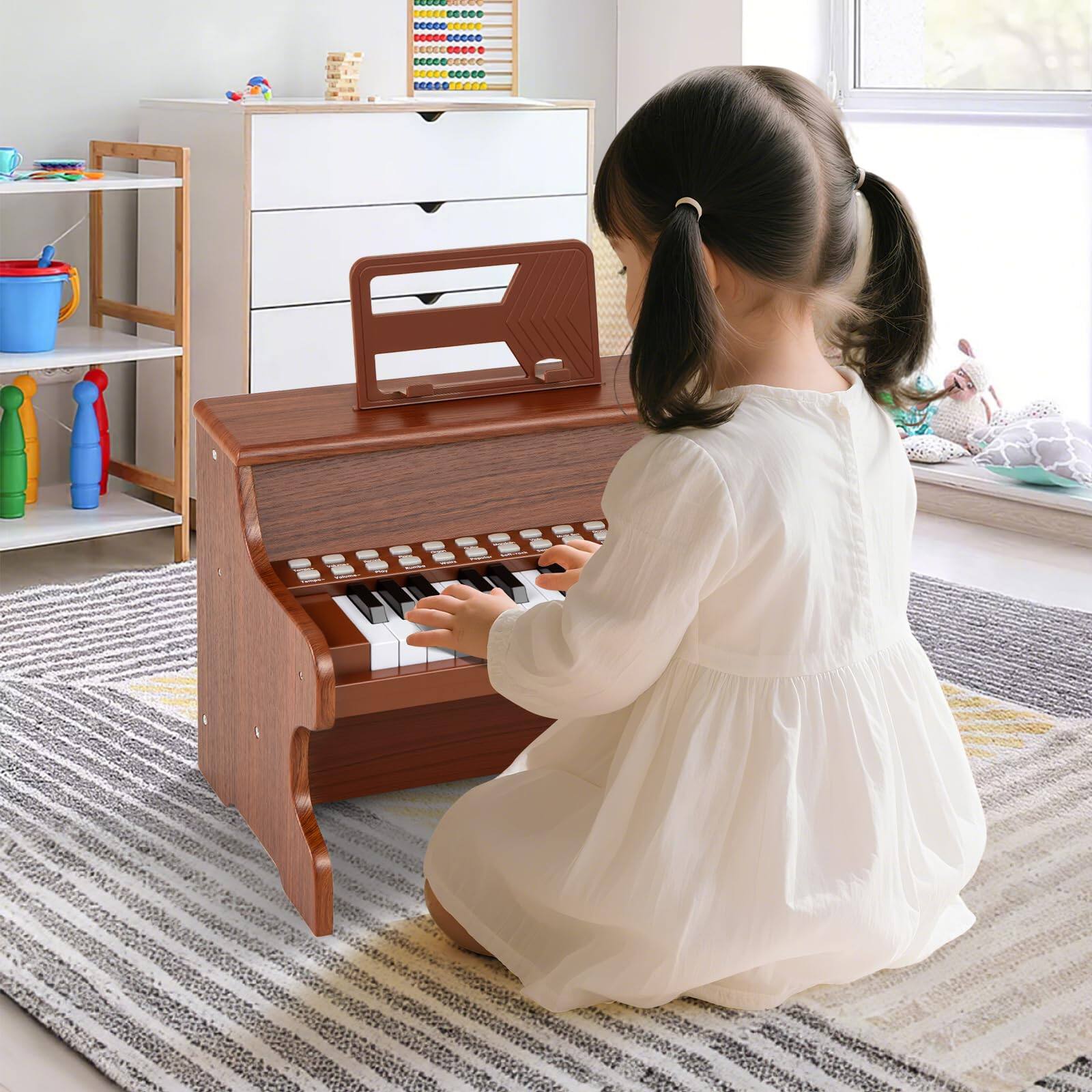 Alt View 8. Ecooso - 25-Key Kids Keyboard Piano with Teaching Mode, Adjustable Tempo, Beginner Music Toy.