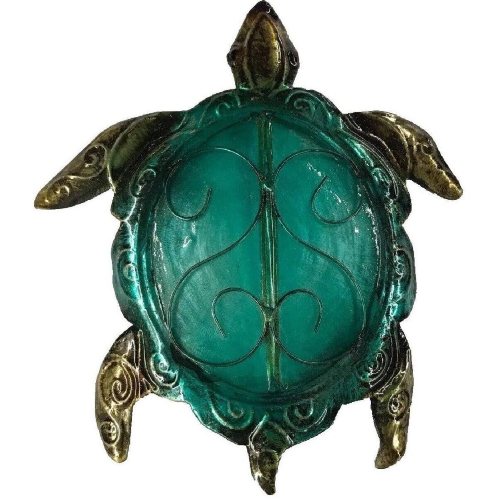 Angle. Bamboo Source Tropical Decor - Sea Turtle Capiz Night Light with Swivel Plug 5.5 inches - Green.