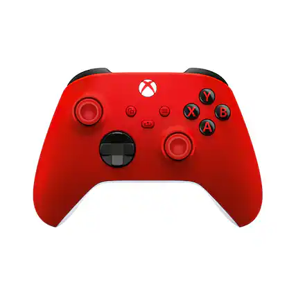 Front. Microsoft - XBOX Wireless Controller for XBOX Series X, XBOX Series S, XBOX One, PCs, and Cloud-Enabled Devices - Pulse Red.
