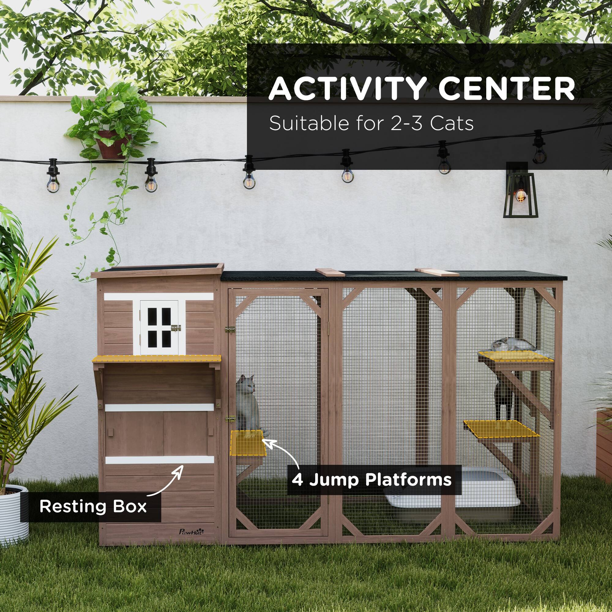 ACTIVITY CENTER  
Suitable for 2-3 Cats  

Resting Box  
4 Jump Platforms
