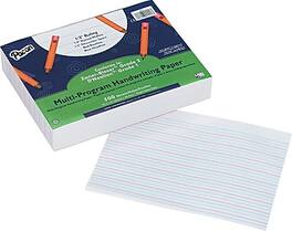 Pacon - D'Nealian/Zaner-Bloser Multi-Program Handwriting Papers with Skip Space 10-1/2"x 8", 1/2" Ruling, 500 Sheets/Pk - White