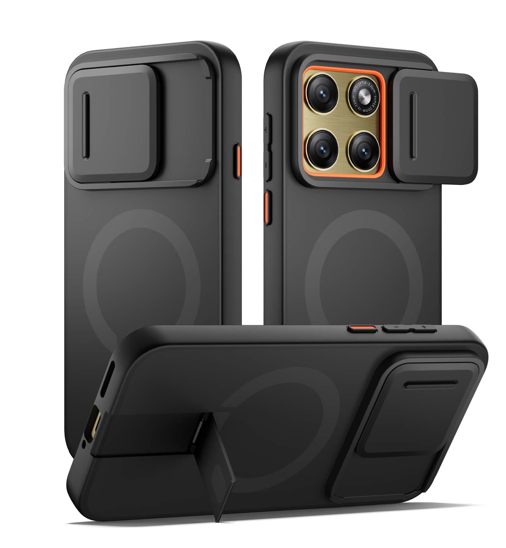 SURITCH - for Motorola Moto Edge 2026 Magnet Slim Rugged Case with Camera Cover & Metal Kickstand, Compatible with MagSafe - Black price history on PriceWatchPro