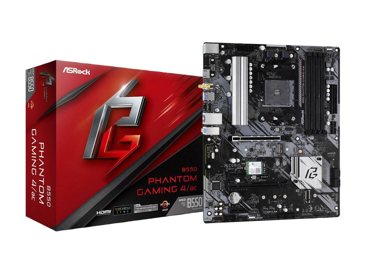 ASRock B550 GAMING PHANTOM 4/ac  
B550  
AMD Ryzen  
FOYCHROME  
HDMI SYNC  
LAMPA PHANTOM