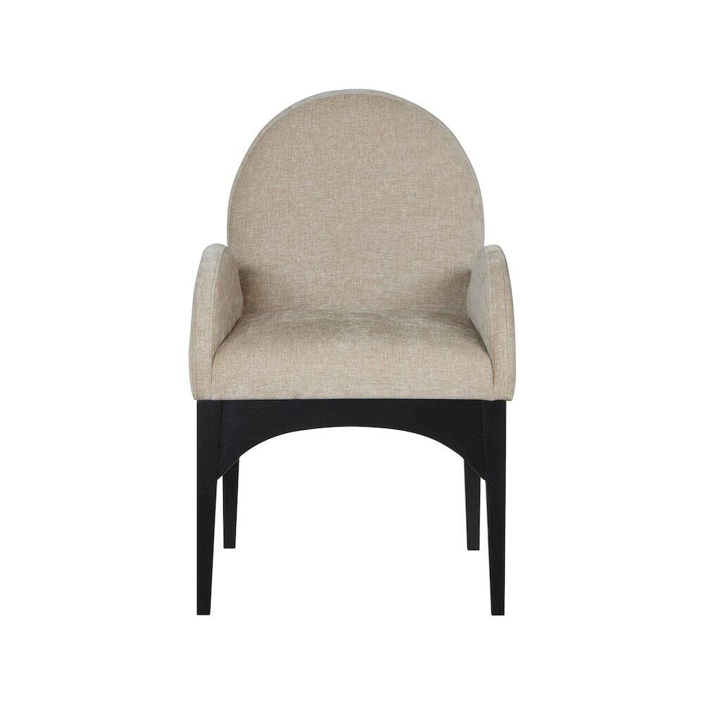 Alt View 2. Meridian Furniture - Waldorf Beige Chenille Fabric Dining Chair - Beige.