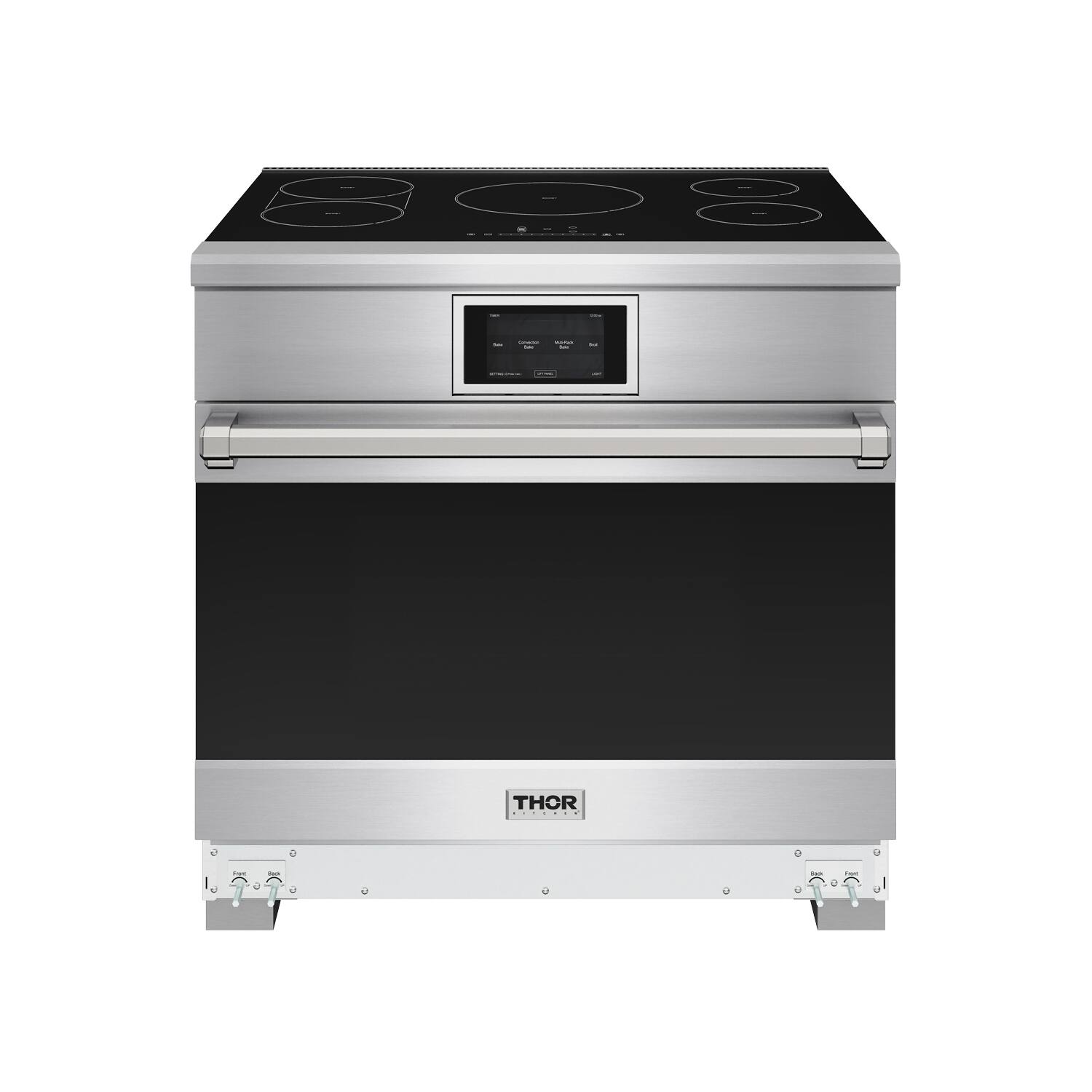 Alt View 5. Thor Kitchen - 6 Cu Ft. Freestanding Induction Range with Air Fry - Stainless steel.