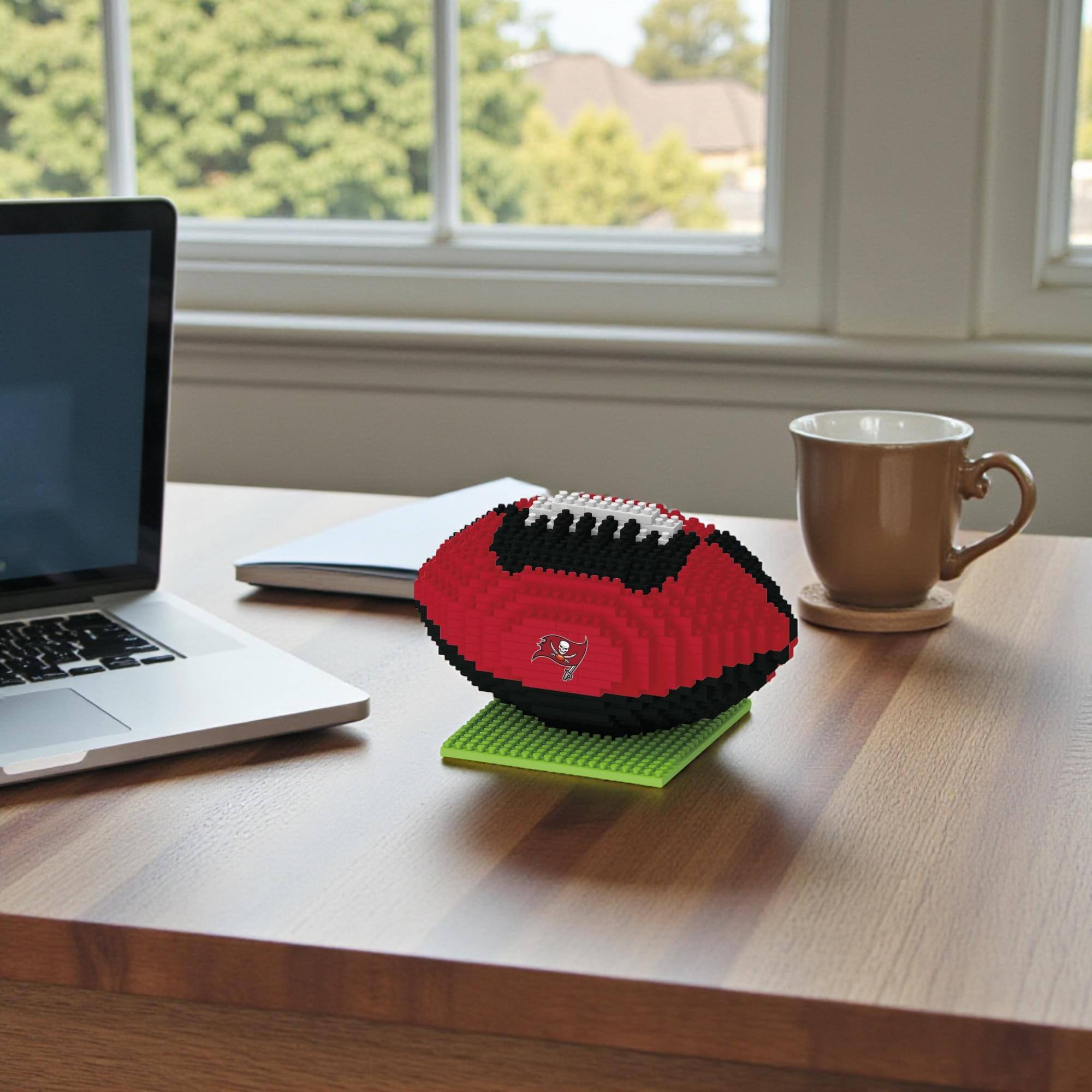 Alt View 2. Forever Collectibles - Tampa Bay Buccaneers NFL BRXLZ Football 704-Piece Building Block Set - Red.