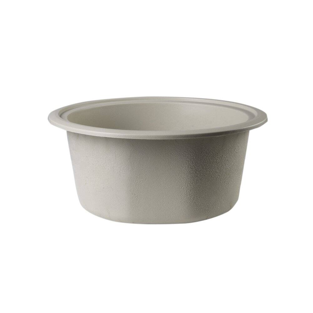 Alt View 2. Alfi - ALFI brand Biscuit 17 Drop-In Round Granite Composite Kitchen Prep Sink - Beige.