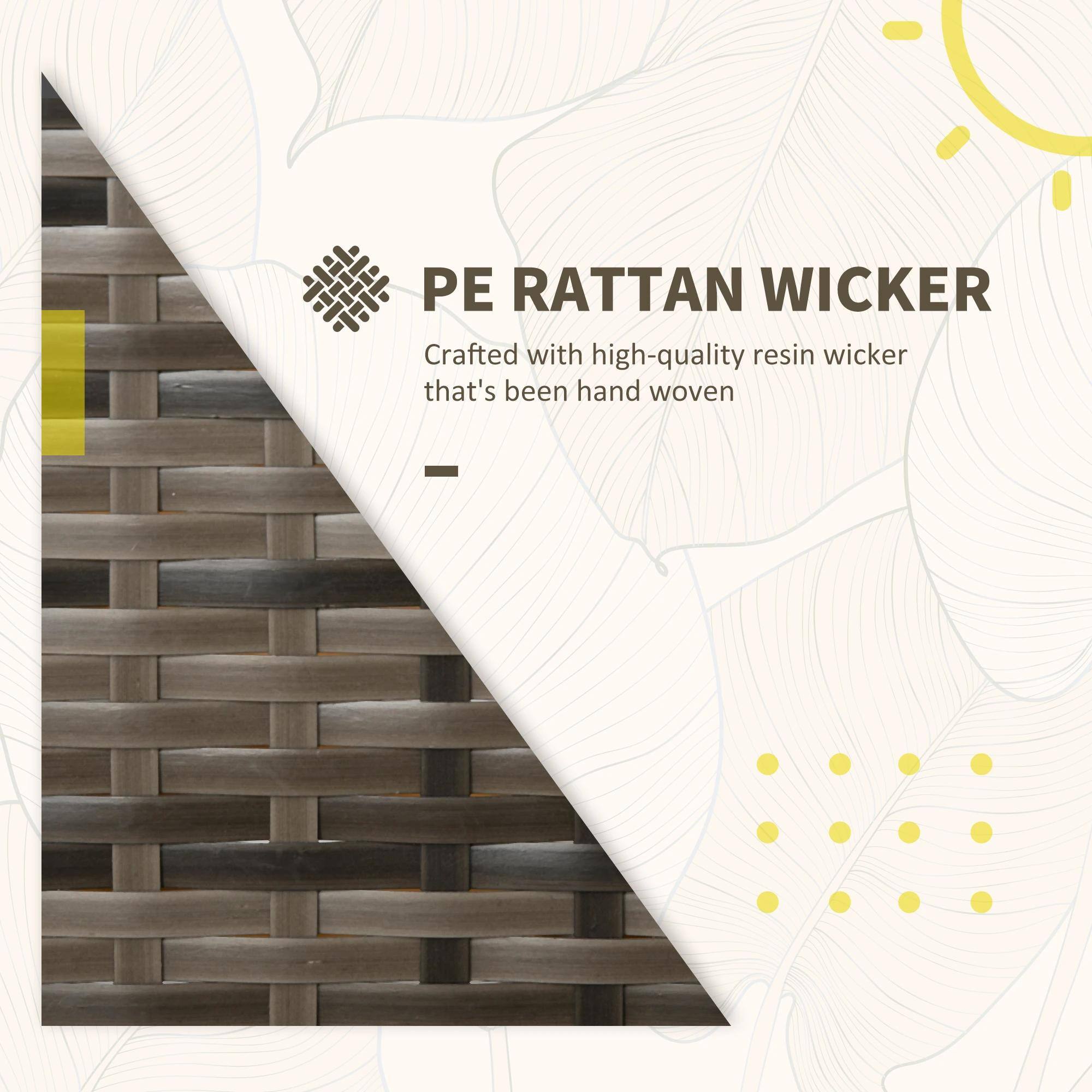 PE RATTAN WICKER
Crafted with high-quality resin wicker that's been hand woven